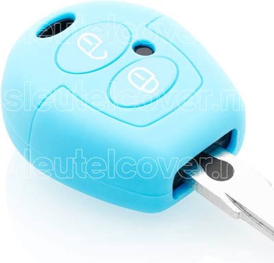 Autosleutel Hoesje geschikt voor Seat - SleutelCover - Silicone Autosleutel Cover - Sleutelhoesje Lichtblauw