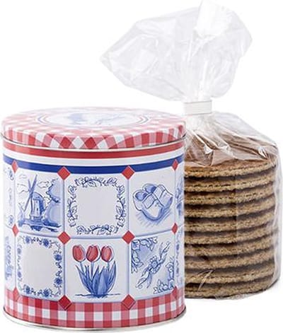 Stroopwafels in Blik – 12x Stroopwafelblik | Hollandse Stroopwafels Cadeau & Relatiegeschenk