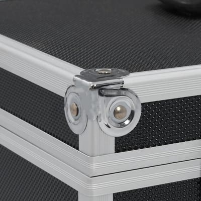 Grote Aluminium Make-up Koffer met 3 Lagen en Handvat