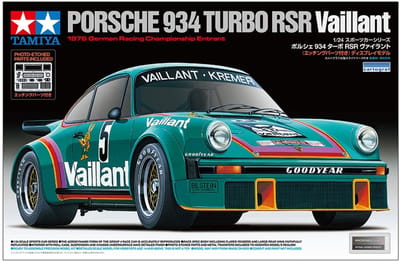 Tamiya Modelbouwpakket Auto - 24334 Porsche 934 Turbo RSR Vaillant Kremer Racing - Duitse Rauto Plastic - 1:24 - Modelbouw