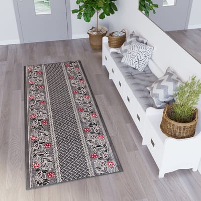 Tapiso Dream Tapijt Loper Grijs Gangloper Woonkamer Maat- 60x100