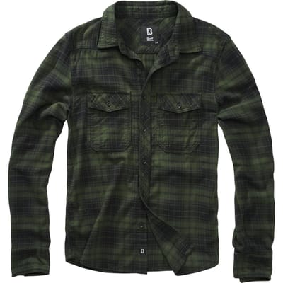 Brandit Flanellen overhemd - Checkshirt - M tot 4XL - voor Mannen - groen
