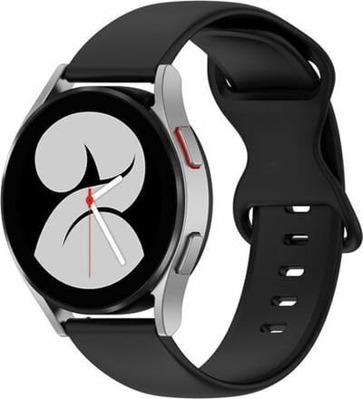 By Qubix - Geschikt voor Garmin bandje - Geschikt voor Garmin Vivomove 3 / HR / Luxe / Sport / Style / Trend - Solid color sportband - Zwart - Smartwatch bandje 20mm
