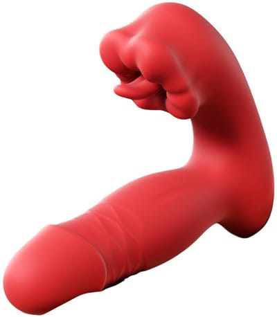 Daity Verwarmende Vibrator Dames – Tong Vibrator met Likfunctie – G-spot & Clitoris Stimulator – 3-in-1 Rabbit Vibrator – 10 Standen – Waterdicht Seksspeeltje