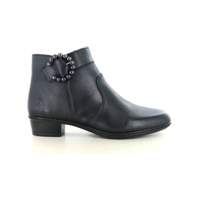 Rieker Enkellaars Zwart Gesp Y0797-00