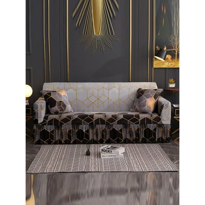 1/2/3/4-zits Stretch Sofa Hoes Elastische Sofa Beschermhoes Met Rok voor Woonkamer Funda Sofa Stoel Bankhoes Woondecoratie Small gray
