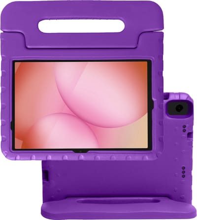 Hoes - Geschikt voor Samsung Galaxy Tab A11 Plus - Kinderhoes Shockproof Bumper - Kidsproof Case - Tablet Hoesje - Kinder Hoes Cover - Paars
