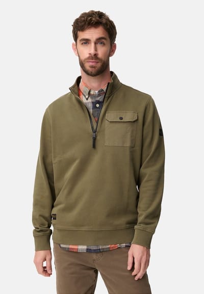 camel active Troyer met reflecterende details - Maat menswear-M - Olijfgroen