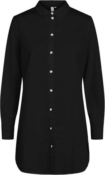 Pieces Blouse Pcnoma Ls Long Shirt Noos 17105939 Black Dames Maat - XS