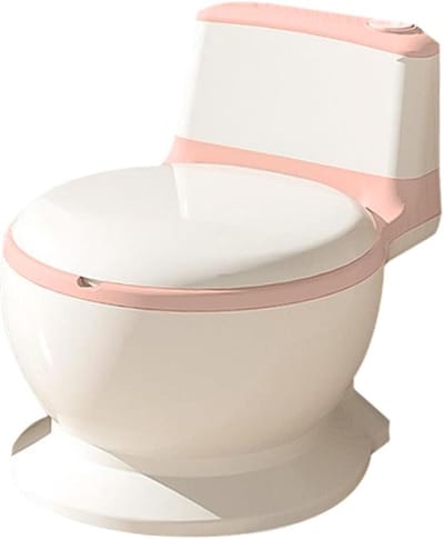 Babytoilet - Leertoilet Potje - Zindelijkheidstraining - Met spoelgeluid - Tot 50 kg - Roze