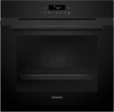 Siemens HB272ABB3 - iQ300 - Inbouwoven - 60 x 60 cm - Zwart - Energielabel A - Air Fry-functie met bakplaat: gezondere manier om te snacken - Eenvoudig te reinigen met pyrolytische zelfreiniging