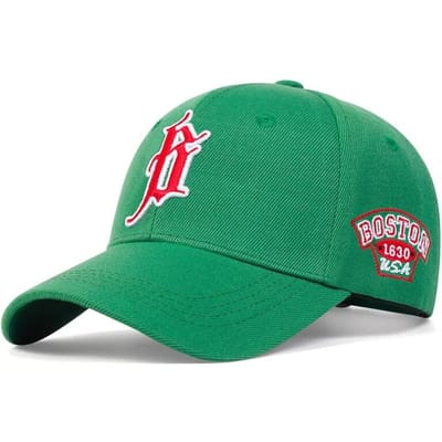 Casquettes de Baseball Unisexes Broderie Boston Lettre B sur le Côté Printemps et Automne Extérieur Réglables Casquettes Décontractées Chapeau Anti-Soleil blue