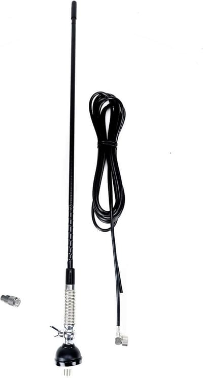 CB Antenne met Vlinderklep, Houder en Kabel voor Breedband Communicatie
