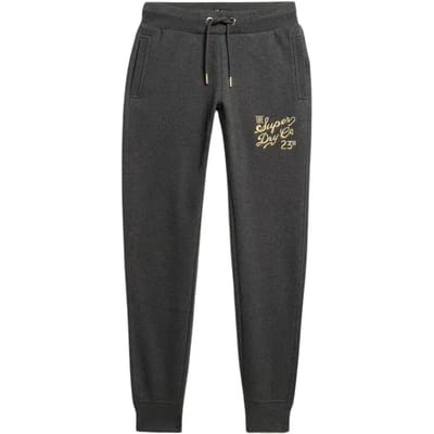 Superdry - Luxe slimfit joggingbroek met metallic logo - Dames - Broeken