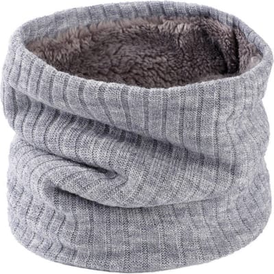 Livano Nekwarmer - Heren - Dames - Fleece - Motor - Bandana - Masker - Colsjaal - Winter - Sjaal - Gewatteerd - Grijs
