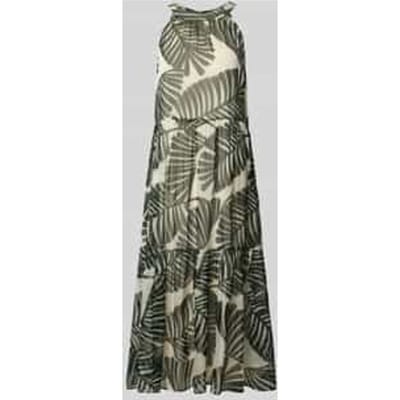 relaxed fit midi-jurk met florale all-over print