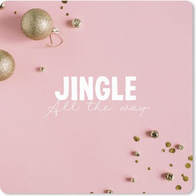 Muismat 20x20 cm - Mousepad Winter - Kerstballen - Goud - Muismatten - Kerst - Cadeau - Kerstcadeau voor mannen en voor vrouwen