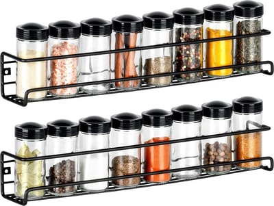 Kruidenrek met Containers 18 delig - Keukenrek - Keukenplank - Staand voor Kruidenpotjes