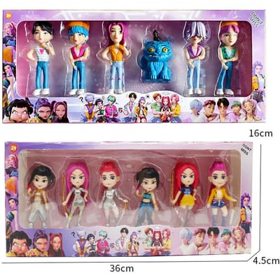 Twee Sets Anime Saja Jongens Meisjes Figuur Speelgoed Beeldjes Kerstcadeau Ornament Decor Serie gray