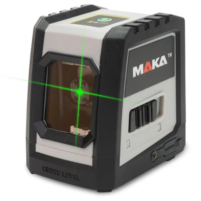 MAKA Groene Kruislijnlaser Zelfnivellerend - USB-C oplaadbaar - 0,3 mm/m - 20 M - Magnetisch op te hangen - Bouwlaser