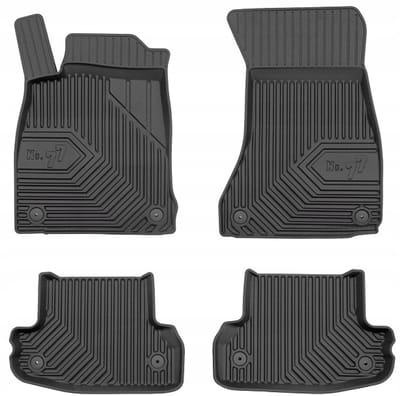 Frogum - No.77 - Automatten 3D - Geschikt voor AUDI A5 F5 Coupe vanaf 2016 - 4-delig - TPE Rubber - Zwart