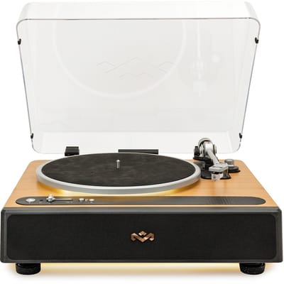House of Marley Soul Rebel Platenspeler met Ingebouwde Speakers - Bluetooth - LED Licht - Vinyl - LP - Auto-stop - Premium - Bamboo Design - Ingebouwde Stofkap - Gemaakt van Duurzame Materialen