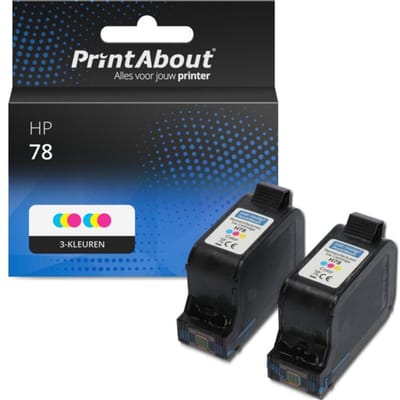 PrintAbout huismerk Inktcartridge 78 (C6578A) 3-kleuren Multipack Geschikt voor HP