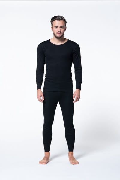 Gentlemen - heren thermo set - T-shirt lange mouw en pantalon - zwart - maat XL