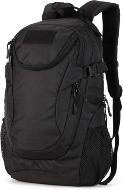 25 liter - Molle tactische militaire wandelrugzak voor heren en dames - waterdicht outdoor trekkingrugzak - zwart Motorrugzak