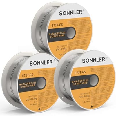 Flux core lasdraad 0.035 - 3 spoelen E71T-GS gasloos voor Mig lassen - Laag spatten