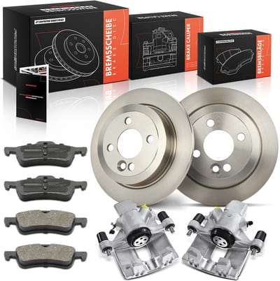 Frankberg 2x Remklauw+2x Remmen+4x Remblokken Achter voor MINI