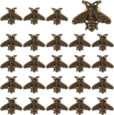 Cosensi - Broches Pins in Retro Bijen Thema | Set van 24 Stuks | Legering Dier Motieven | Revers Accessoires en Modesieraden | Nieuwigheid Grappige Broches | Pak Accessoires