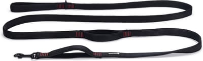Beeztees Parinca Premium Hondenriem 3 meter - Hondenlijn - Met 3 handvaten - Nylon - Zwart - 300cmx25mm