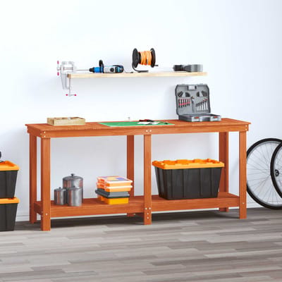vidaXL - Werkbank - Waskleur - Bruin - 180 - x - 50 - x - 80 - cm - Massief - grenenhout