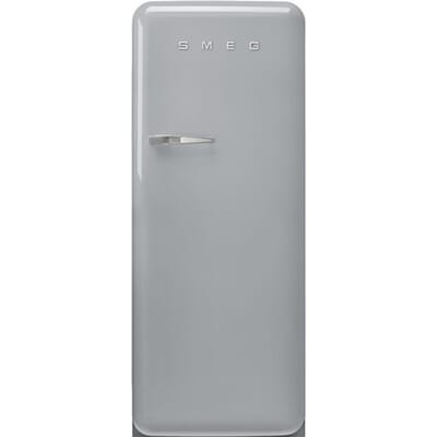 SMEG Koelkast Retro Vrijstaande ijskast Koelkast, Jaren 50, Enkeldeurs, Vrijstaand , Positie scharnier: Rechts, Zilver