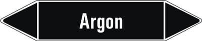 Argon leidingmarkering op vel, zwart 126 x 26 mm - 5 per vel