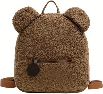 Livano Teddy Tas - Fluffy - Rugzak - Backpack - Schooltas - Dames - Heren - Meisje - Jongens - Bruin