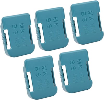 Batterij Opbergrek - Accu Houder - Werkplaats Organisatie - Veilig Vergrendelingsontwerp - 9.5 x 7 x 2.5 cm - Cyaan