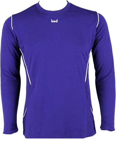 KWD Sportshirt Mundo lm, mt M, paars/wit