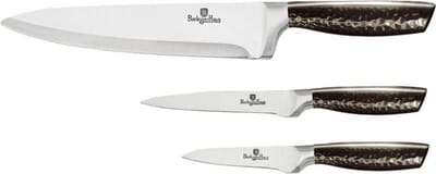 Berlinger Haus 2465 - Metallic Carbon Line 3-delige roestvrijstalen messenset met speciaal handvat