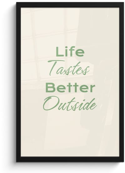 Poster in lijst - Fotolijst 40x60 cm - Posters - Tekst - Sierlijk - Letters - Groen - Posterlijst zwart - Decoratie - Wanddecoratie woonkamer - Muurdecoratie slaapkamer