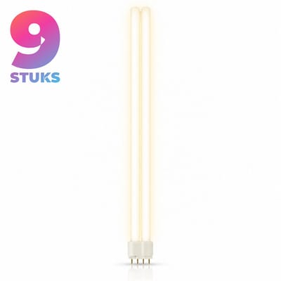 9x Stick Spaarlamp 2G11 - 40W - Warm Wit Licht (3000K) - 3500 lm - 20 jaar - Dimbaar - PL-L / Dulux-L 4-Pin