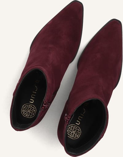 Unisa Lomas Enkellaarsjes - Enkelboots met rits - Dames - Rood - Maat 38