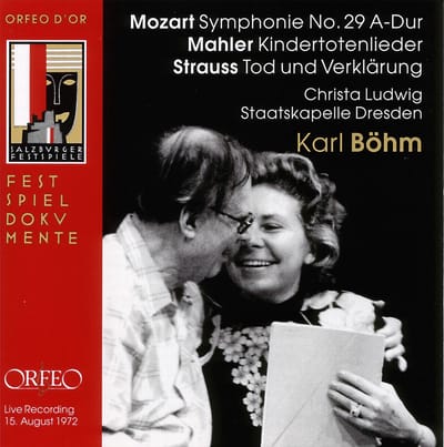 Christa Ludwig, Staatskapelle Dresden, Karl Böhm - Mozart: Symphonie No.29 | Mahler: Kindertotenlieder | Strauss: Tod Und Verklärung (CD)