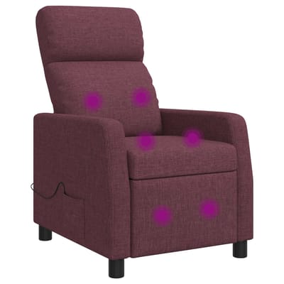 vidaXL - Massage - Relaxstoel - Paars - Stof