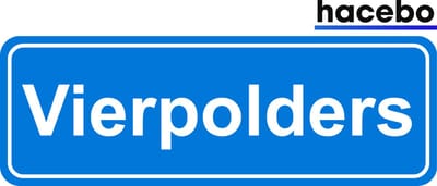 Hacebo - Plaatsnaam Sticker - 29x10 CM - Vierpolders sticker - Verkeersborden sticker - grappige cadeaus - Vierpolders