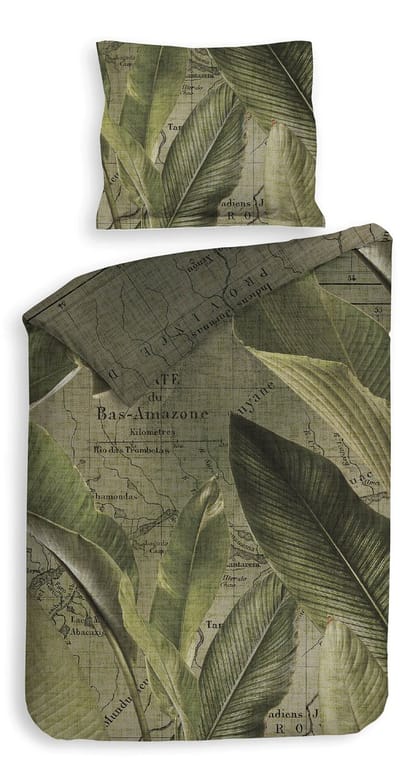 Heckettlane Bruna Dekbedovertrek - Katoen - 140x200-220 cm - Eenpersoons - Groen