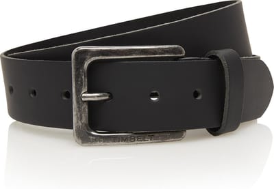 4cm zwarte riem - jeans riem - zwart - 100% leder - Maat 115 - Totale lengte riem 130 cm