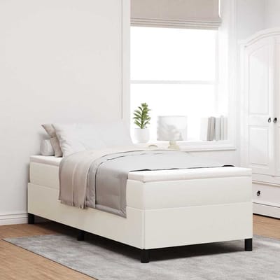 vidaXL - Boxspring - bed - Crèmekleurig - 100 - x - 200 - cm - Corduroy - stof