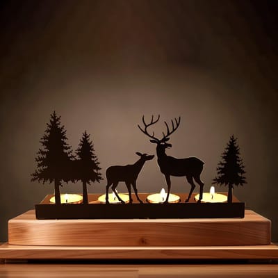 Moderne Adventskrans Kandelaar voor 4 cm Teelichten - Stijlvolle Decoratie voor Kerst, DIY Wreath en Tafelkandelaren van Metaal